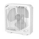 shinic 10" Tabletop Box Fan for Bedroom, 2 Speeds, Quiet Table Fan with Strong Airflow, Energy Efficient Small Box Fan, Portable Kitchen Exhaust Fan for Bedroom Bathroom Office Dorm Workshop, White