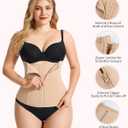 Gotoly Waist Trainer for Women Zipper Corset Shapewear Tummy Control Faja Body Shaper Waist Cincher Workout Girdle (Beige, S)