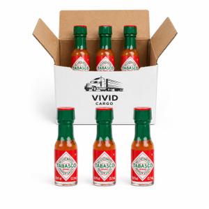 Tabasco® Mini Hot Sauce Bottles, 6-Pack Travel Size (0.25 oz Each) – On-the-Go Gift Bottles for Spicy Food Lovers
