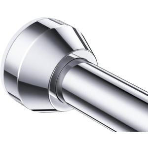 TEECK Shower Curtain Rod, 27-76 inch Adjustable Tension Spring, Shower Curtain Rod Tension, Premium Stainless Steel, Anti-Slip, No Drilling, No Rust, for Bathroom, Silver