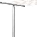 Household Essentials Steel Outdoor Clothesline Single T-Post, Silver
