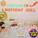 3 x The Life of A Birthday Party Decor - Showgirl Upgraded Multifuncional Banner Happy Birthday Party Decorations, In My Era Decoration Themed Party Decor Stuffed Merch Girls Favors