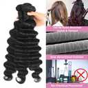 Loose Deep Wave Bundle 3 Bundles Human Hair 18 20 22 Inch 12A Grade 100% Brazilian Human Hair 3 Bundles Double Weft For Black Women Natural Color