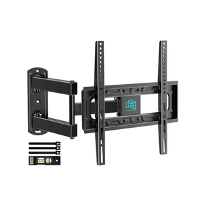 Full MotionTV Wall Mount for 26-60 inch Flat/Curved TVs up to 88 lbs, Heavy Duty Swivel TV Mount with Single Stud Design,Smooth Extension,Max VESA 400x400mm,HC3402
