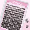 Lashes Clusters D Curl Fluffy Lash Clusters 0.07D 10-18 MIX 132 Eyelashes Individual Eyelashes Clusters DIY Lash Extensions at Home False Eyelash Wide Band Natural Eye Lash Clusters U02