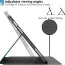 Supveco Case for iPad Air 11 Inch (M4 2026/M3 2025/M2 2024),iPad Air 5th/4th Generation 10.9 Inch 2022/2020 with Pencil Holder-[Auto Wake/Sleep],Premium Folio Stand Soft TPU Back Cover-Green Marble