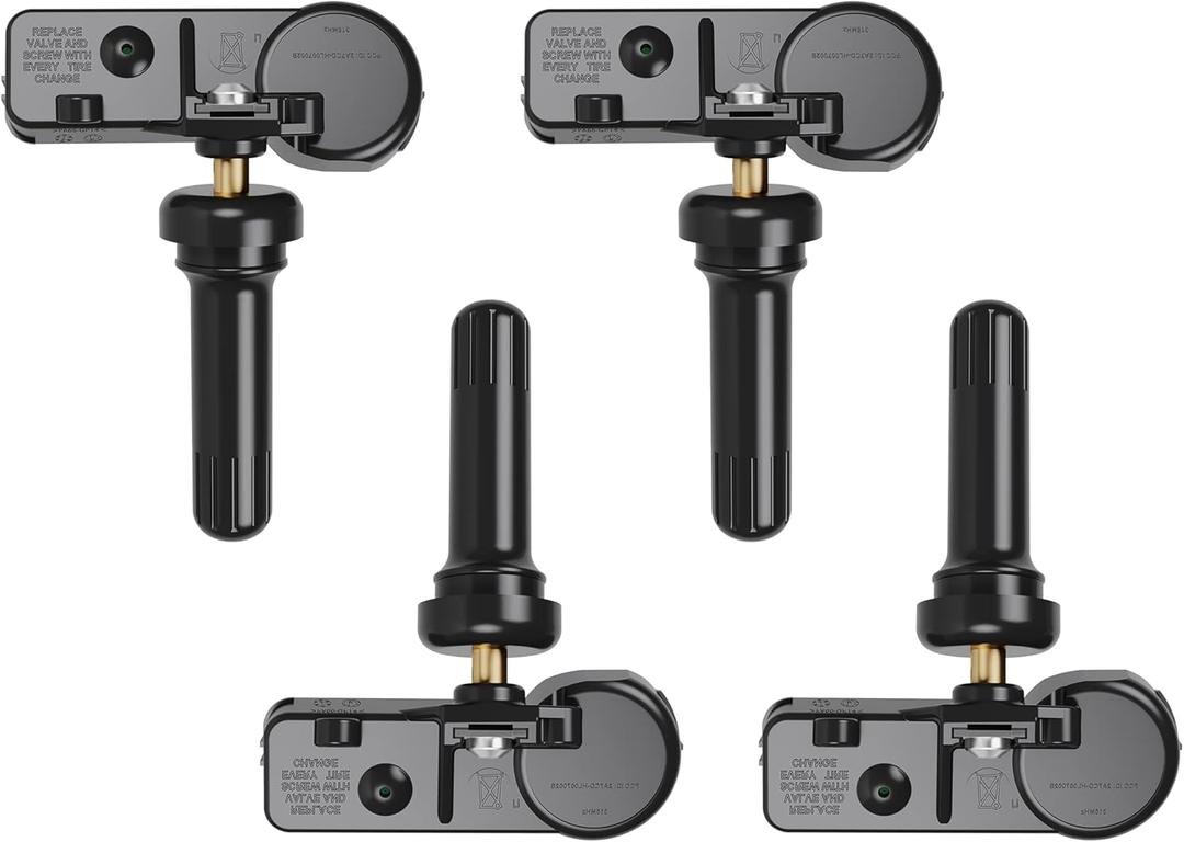 TPMS Sensor,GM 315Mhz Tire Pressure Monitoring Sensor Compatible for Chevy Silverado GMC Cadillac Buick Pontiac Saturn Hummber Saab Replace#13598771 13598772 13586335 13581558 4 Pack