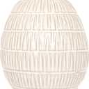 1 Pink And 1 White Holiday Home Ceramic Egg 6.1"