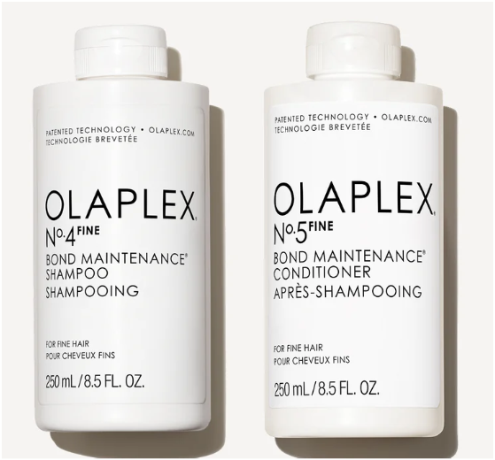 Olaplex Wash & Shine Fine Hair Kit: Nº. 4FINE, Nº. 5FINE, Nº. 0.5, Shampoo & Conditioner Set | Gently Cleanses to Volumize & Strengthen | Hydrates & Soothes Scalp | For Coily, Curly, Straight, & Wavy