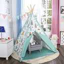 Asweets Kids Teepee Tent for Kids - Tee Pee Kids Tent - Kid Teepee Play Tent for Boys & Girls - Kids Play Tent - Kids Tent Indoor - Baby Teepee Tent for Boys (Lace Teepee)