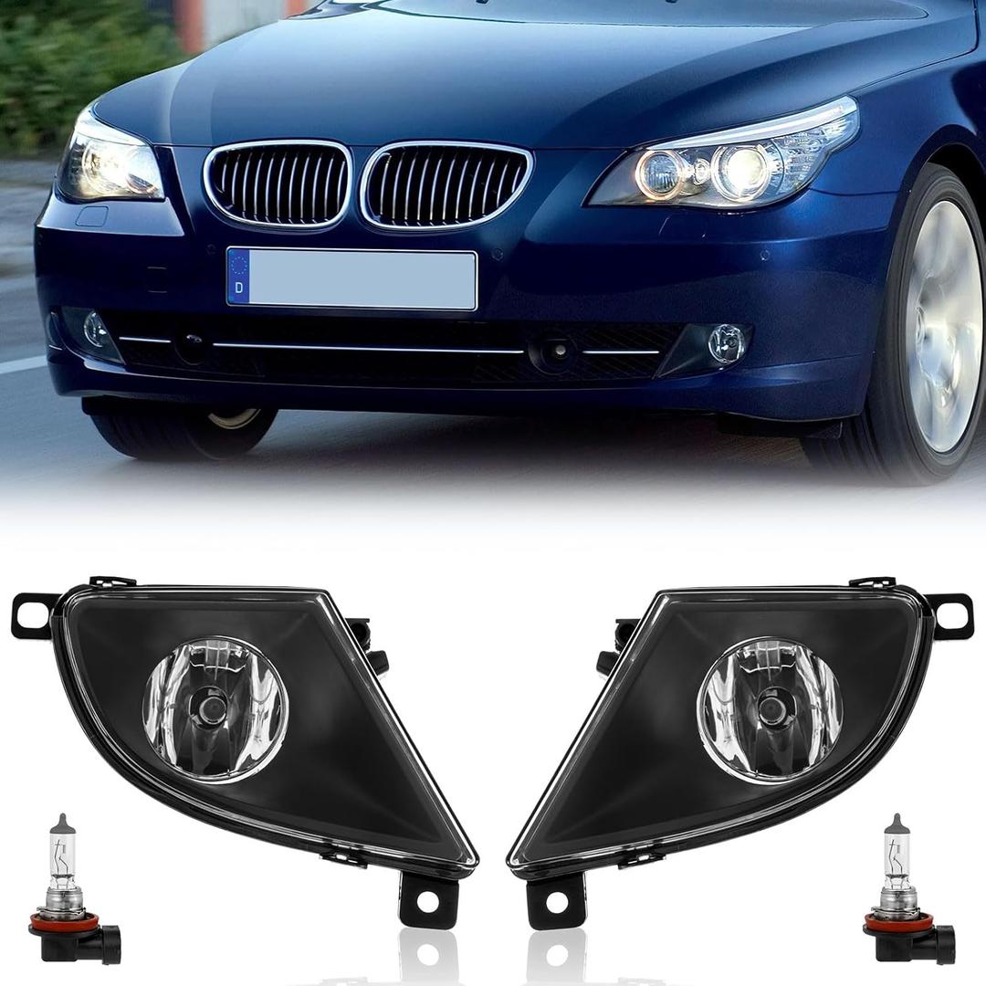 Fog Lights for 2008-2010 BMW E60 E61 Fog Lamps Compatible with 525i 528i 528xi 530i 535i 535xi 550i 5 Series 1 Pair