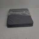 Clothes Storage Box Bins Stackable Foldable Organizer,Sturdy Handles with Metal Frame for Clothing Bedding Shelves,Closet Container with Clear Window Zipper and Label Holder (Gray, 66L x3 Pack)