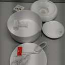 Cat Water Fountain, 62oz/1.8L Pet Water Fountain with Ultra Quiet Pump, Small Cat Fountain with Two Flow Modes, Includes 3 Filters (White, ABS)