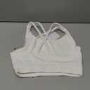 AugIris Girls Sports Bra Training Scoop Neck Cross Back Bras for Teens Kids Sports Comfort Girls Bra Tops White 5-6Y