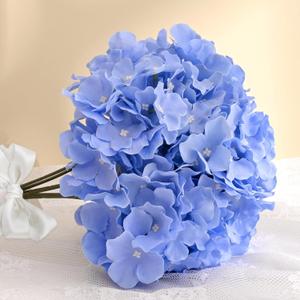 30 Pcs Blue Hydrangea Artificial Flowers, Fuller Silk Faux Hydrangea Flowers with Removable Stems, Fake Flowers for Wedding Centerpiece Bouquet Flower Arrangements Home Party Decor Baby Shower