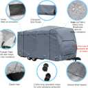 GEARFLAG Travel Trailer RV Cover fits 22' -24' Reinforced Windproof Side-Straps Anti-UV Water-Resistance Multi-Layers Heavy Duty for Motorhome, Ideal for Travel Trailer Covers