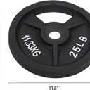Fitvids 2-Inch Olympic and 1-Inch Standard Cast Iron Weight Plate for Strength Training & Weightlifting, 25lbs