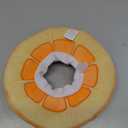 ANWA Adjustable Cat Cone Collar Soft, Cute Cat Donut Collar After Surgery, Kitten Recovery Cones to Stop Licking (Small (under 7 lbs), Orange)