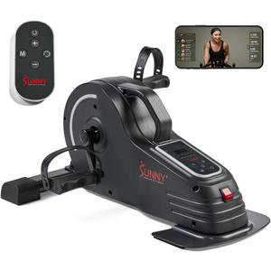 Sunny Health & Fitness Dual Function Under Desk Pedal Exerciser, Portable Indoor Cardio Mini Bike at Home, Arm/Leg Cycle for Seniors, Optional Magnetic, Motorized & Free SunnyFit App Bluetooth Connect