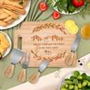 Wedding Gifts, Bride Gifts Engagement Gifts for Couples Anniversary Mr and Mrs Gifts for Groom Picture Frame Glass Ornament Cutting Boards Cheese Knives, Etc