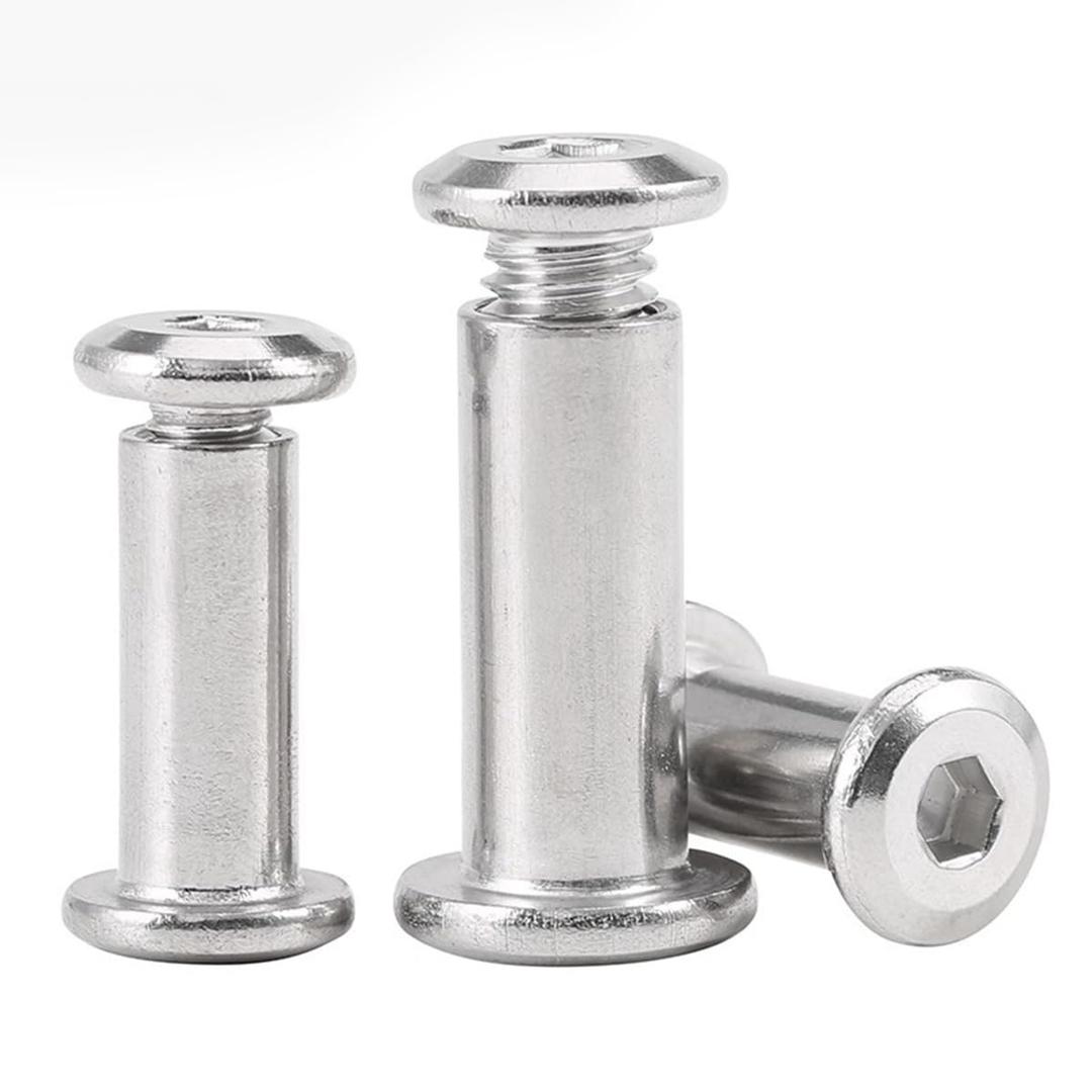 NACX 5/16"(8mm) Screw Post, Male M6 x 35mm Binding Bolts Fastener, 304 Stainless Steel, 10Sets