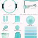 Pilates Essentials Kit for Women, Pilates Kit for Home Workouts with Pilates Ring, Mini Ball, Resistance Bands, Pedal Resistance Band, Yoga Strap, Socks, Bag, Pilates Equipment for Starter, Beginners