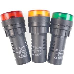 HSF 22mm Buzzer 110/120V LED Buzzer Flash Alarm Signal Indicator Light AD16-16SM-RR110V (3Pcs)