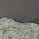 100% Organic Cotton for Toddler Mattress, Breathable for Boys & Girls, Sage Check, One Size 28"X 52"