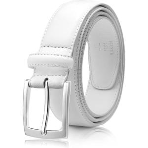 MILORDE Men's Genuine Leather Dress Belt, Handmade, 100% Cow Leather, Fashion & Classic Designs for Work Business and Casual