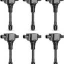 UF550 Ignition Coil Pack Compatible with Nissan Altima Maxima Murano Pathfinder Quest 350Z/Infiniti EX35 FX35 G25 G35 JX35 M35 M35h Q50 Q70 QX60 3.5L V6 Replaces#C1670 22448-JA10C 5C1727 (set of 6)