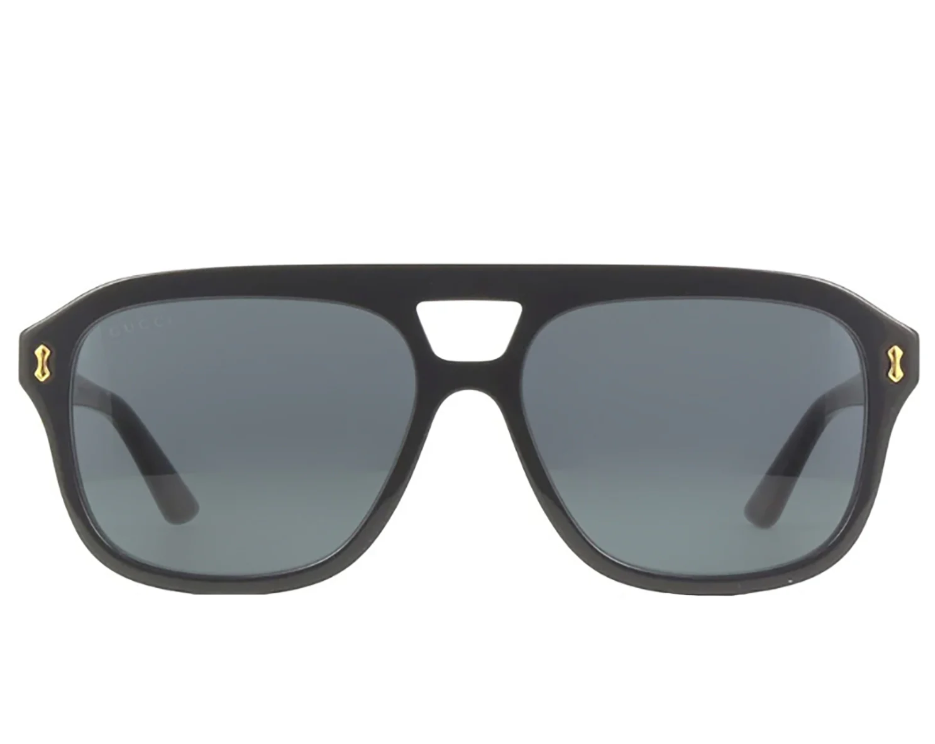 Gucci GG1263S Designer Pilot Shape Men Sunglasses: Pilot Frame Eyewear with Polarized Lenses - Epitome of Luxury and Style