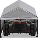 Robot Mower Garage Storage Outdoor Wire Free Robot Lawn Mower Shade Shelter with Roller Shutters and Removable Door Durable Water-Proof and UV-Proof Polyester Oxford Cover 29.130.724.8