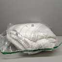 Amazon Basics Comforter Set, 3-Piece Jacquard Microfiber Comforter and 2 Pillow Shams, All-Season Bedding, Queen, Beige Striped