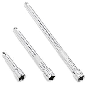 DAKCOS 3 Pieces 3/8 Inch Drive Wobble Extension Set Includes 3 6 9 Inch Extensions Premium Chrome Vanadium Steel with Mirror Finish