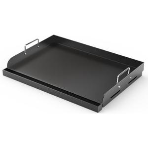 Griddle for Gas Grill, 17" x13 Universal Griddle Flat Top Plate with Removable Handles for Charcoal/Gas Stove, Nonstick Coating Cooking Griddle Plate Insert for Camping, Tailgating, Parties