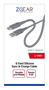 6 Foot Silicone Rubber Sync & Charge Cable