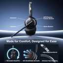 Wireless Headset with Mic for Work, USB A/C Dongle, Bluetooth 6.0 Headset with AI Noise Cancelling Microphone, Wireless Headphones with Mic Mute & 65H, Wireless Headset for PC/Computer/Laptop/Teams