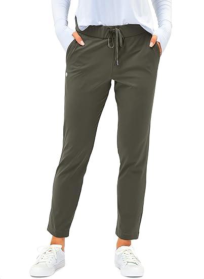 G Gradual Women's Pants with Deep Pockets 7/8 Stretch Ankle Sweatpants for Golf, Athletic, Lounge, Travel, Work L