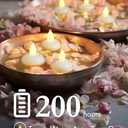 Homemory 200 Hours 24 Pack Flameless Floating Candles, Warm White Led Flickering Tealight Candles in Bulk, Decor for Wedding, Party, Centerpiece, Pool, Christmas