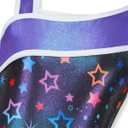 Gogokids Gymnastics Leotards for Girls Sloping Shoulders Kids Dance Unitards Biketards with Shorts for 3-12 Years