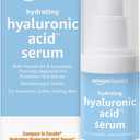 Amazon Basics Hydrating Hyaluronic Acid Serum with Essential Ceramides and Vitamin B, 1 Fluid Ounce 30ml