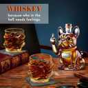 French Bulldog Whiskey Decanter, Decorative Liquor Bottle Holder, 300ML Capacity Glass Decanter, Multi-Purpose Beverage Container, for Men Dad Home Bar