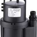 D-HONOR Submersible 1/6 HP 1370GPH, Sump Pump Submersible for Clean Water, Electric Utility Pump with 1" Water outlet and 3/4" Garden Hose Adaptor for Swimming Pool Garden Pond Draining