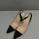 Coutgo Women's Slingback Pumps Pointed Toe Slip On Stiletto Heels Patchwork Dress Party Shoes 6 1/2