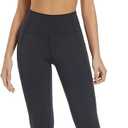 Seamless Racer Back Sports Bra & Sports Leggings, Size Large, Black