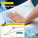Serta Cooling Down Alternative Bed Pillows King Size Set of 2, Reversible Cooling & Cotton Fabric, Medium Firm, Breathable Support for Hot, Side, Back & Stomach Sleepers, 20" x 36"