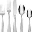 Oneida T078045AL20 Amsterdam 45 Piece Everyday Flatware Set, Service For 8
