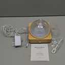 Glass Dome Essential Oil Diffuser with Glass Reservoir & Wood Base-No Plastic, 200ml Ultrasonic Diffuser for Aromatherapy with Timer 7 Color Light Auto-Off for Home Office Yoga Pilates (Yellow)