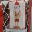 Joliyoou Christmas Nutcracker Figures, 14 Inch Wooden Nutcracker Ornaments, Large Xmas Funny Nutcracker Tabletop Festival Shelves Decorations(Santa in Hawaii Beach Summer Vacation)