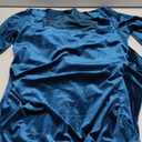 Nashalyly Womens Velvet Cocktail Dress Cowl Neck Long Sleeve Party Midi Wedding Guest Ruched Slit Bodycon Dress L